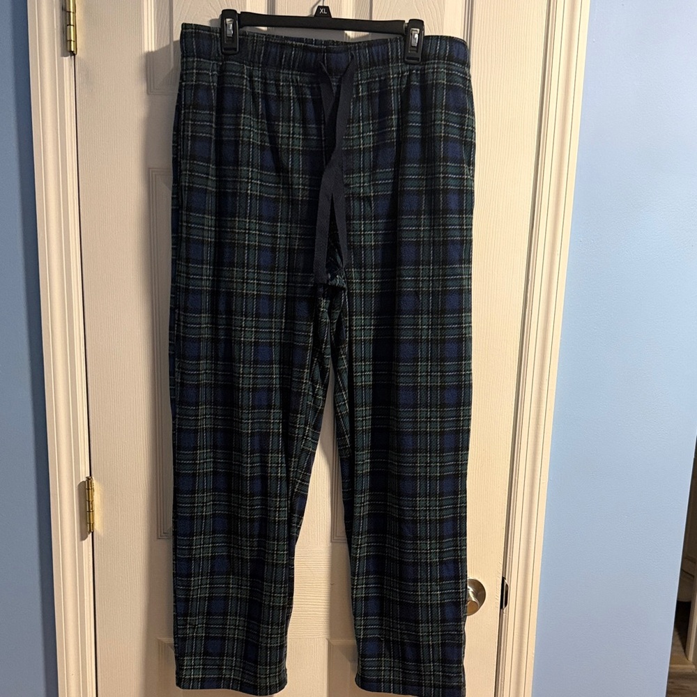 Men's Navy Plaid Joggers